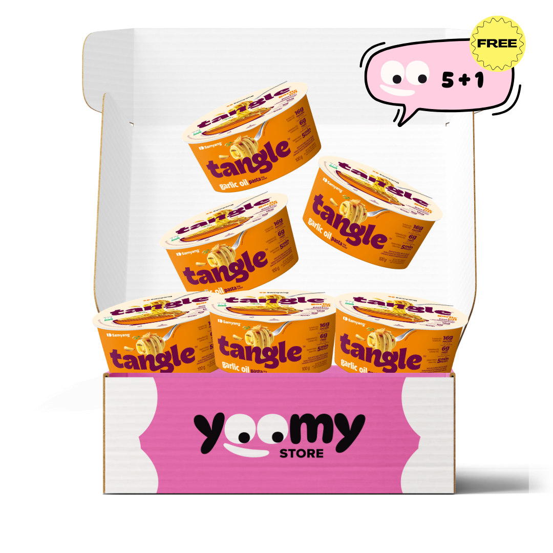 Tangle Korean Noodles with Garlic Oil - Halal Instant Noodles