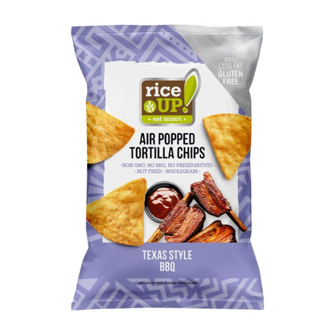 Rice Up Popped Tortilla chips Texas style BBQ